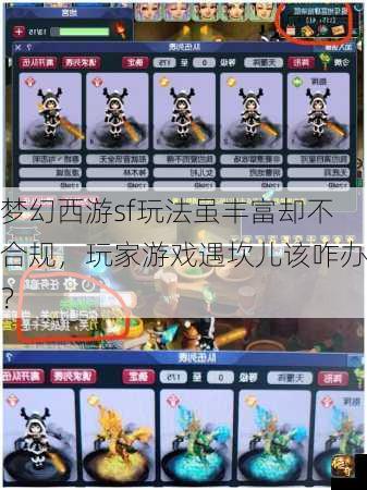 梦幻西游sf玩法虽丰富却不合规，玩家游戏遇坎儿该咋办？