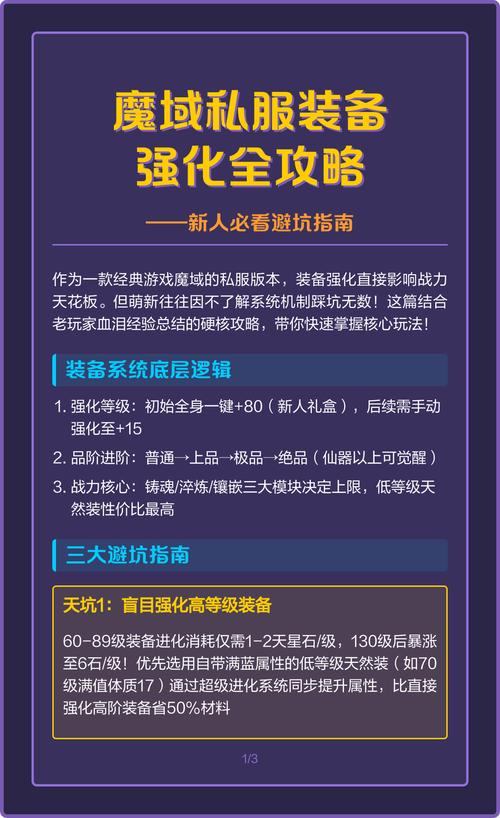 魔域私服攻略：服务器选择、职业推荐与装备强化技巧