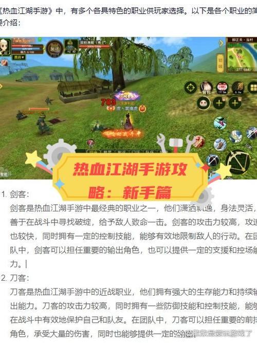 热血江湖私服职业选择攻略，剑客法师刺客哪个强？
