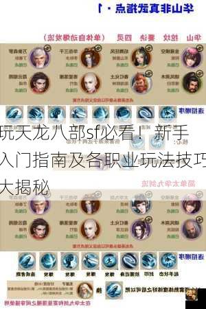 玩天龙八部sf必看！新手入门指南及各职业玩法技巧大揭秘