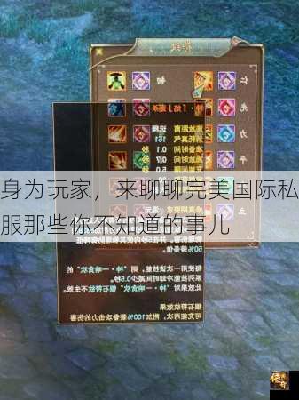 身为玩家，来聊聊完美国际私服那些你不知道的事儿
