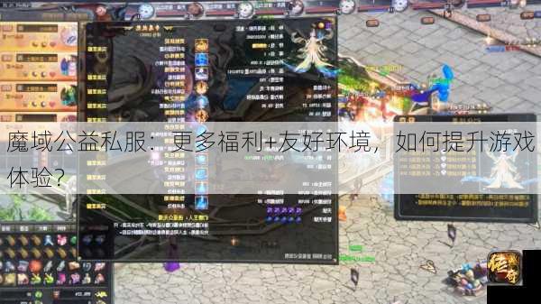 魔域公益私服：更多福利+友好环境，如何提升游戏体验？  第1张
