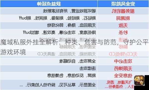 魔域私服外挂全解析：种类、危害与防范，守护公平游戏环境