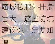 魔域私服外挂危害大！这些防坑建议你一定要知道