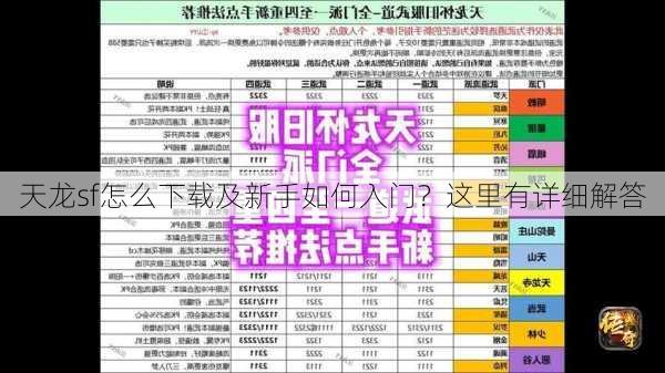 天龙sf怎么下载及新手如何入门？这里有详细解答